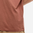 Folk Men's Contrast Sleeve T-Shirt in Dark Chestnut