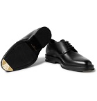 Dunhill - Facet Polished-Leather Derby Shoes - Black
