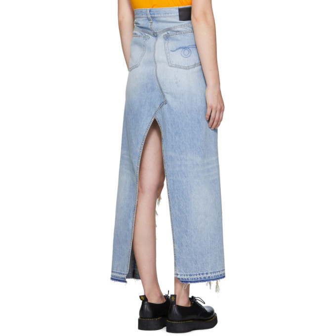 R13 Blue Denim Harrow Skirt R13