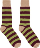 Guest in Residence Green & Pink 'The Soft' Socks