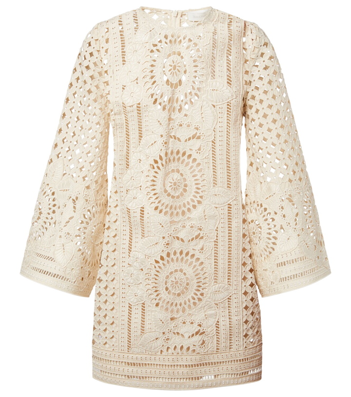 Photo: Zimmermann Indra broderie anglaise cotton minidress