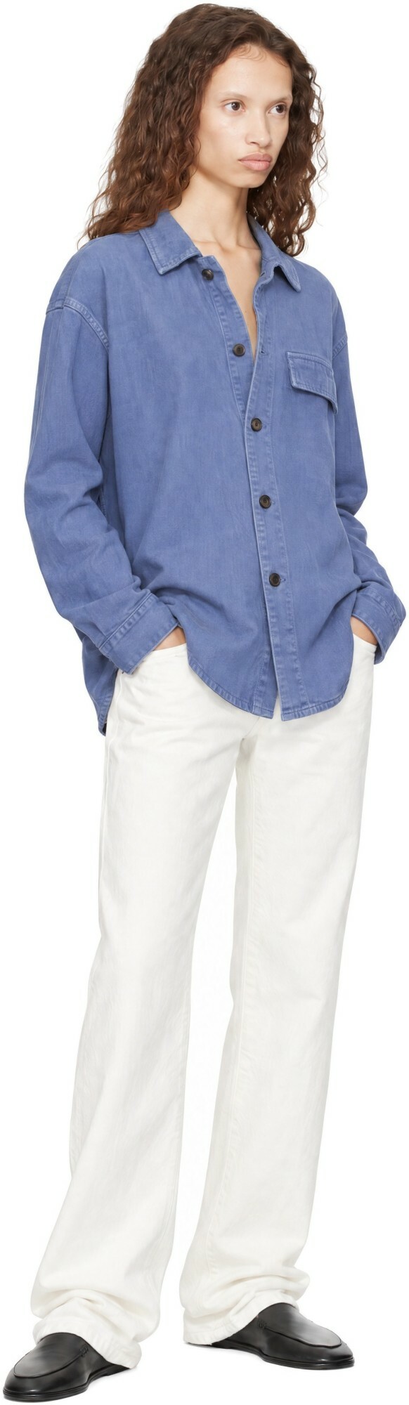 Calvin Klein Collection Blue Kostas Denim Shirt Jacket