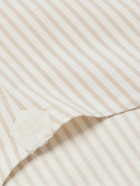 Loro Piana - Andre Striped Silk and Cotton-Blend Twill Shirt - Neutrals