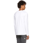 Balmain White Logo Long Sleeve T-Shirt