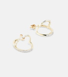 Mateo 14kt Y-bar gold hoop earrings with diamonds