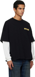 Rhude Black 'Rhude' Steel Double-Layered T-shirt