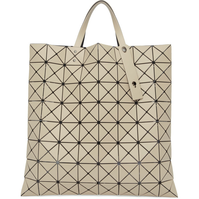 Bao Bao Issey Miyake Beige Lucent Matte Tote Bao Bao Issey Miyake