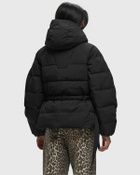 Ganni Tech Seersucker Oversized Puffer Jacket Black Womens Down & Puffer Jacket
