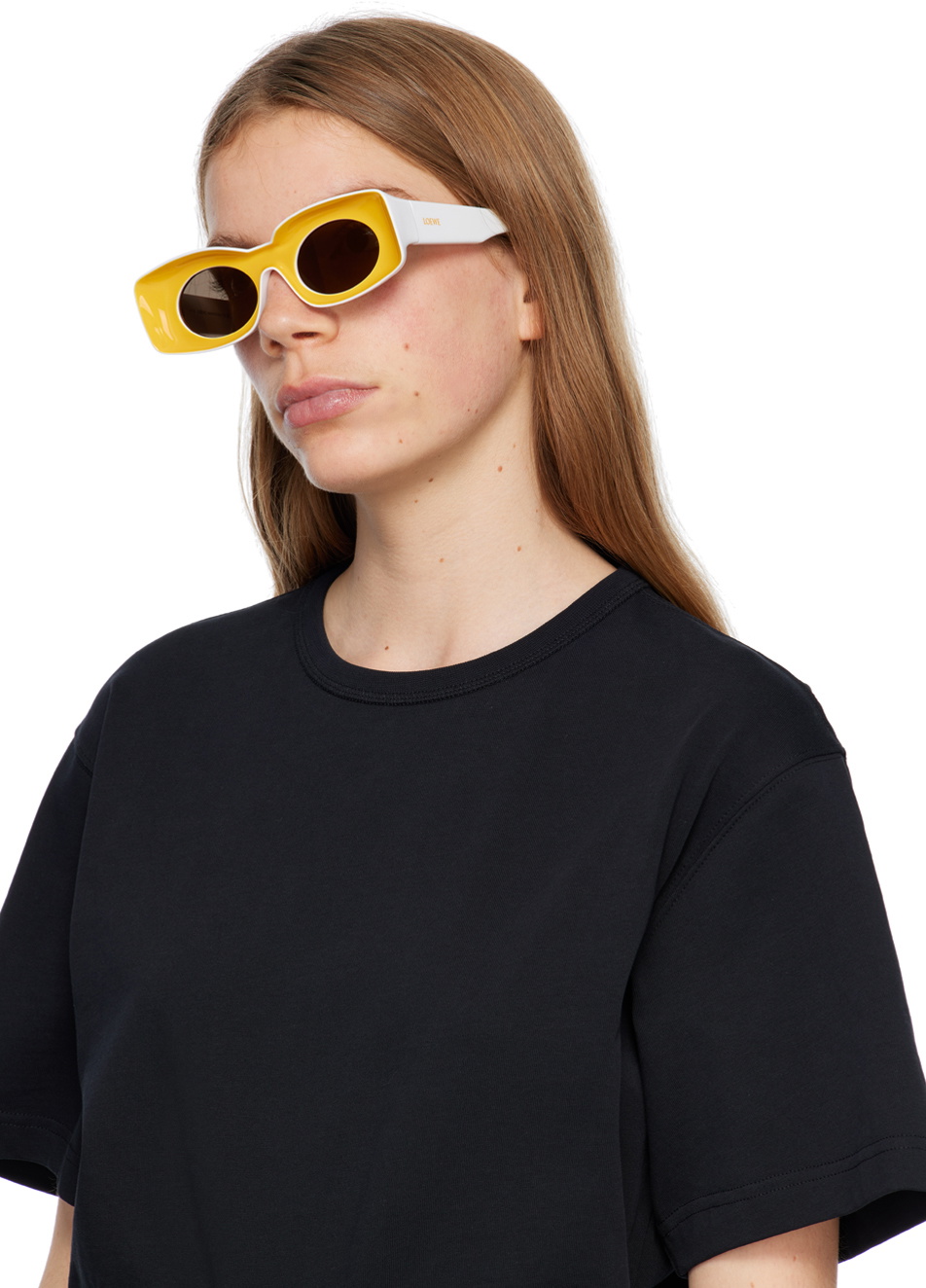 Loewe Yellow And White Paulas Ibiza Sunglasses Loewe