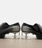 Noir Kei Ninomiya x Jimmy Choo crystal-embellished leather derby shoes