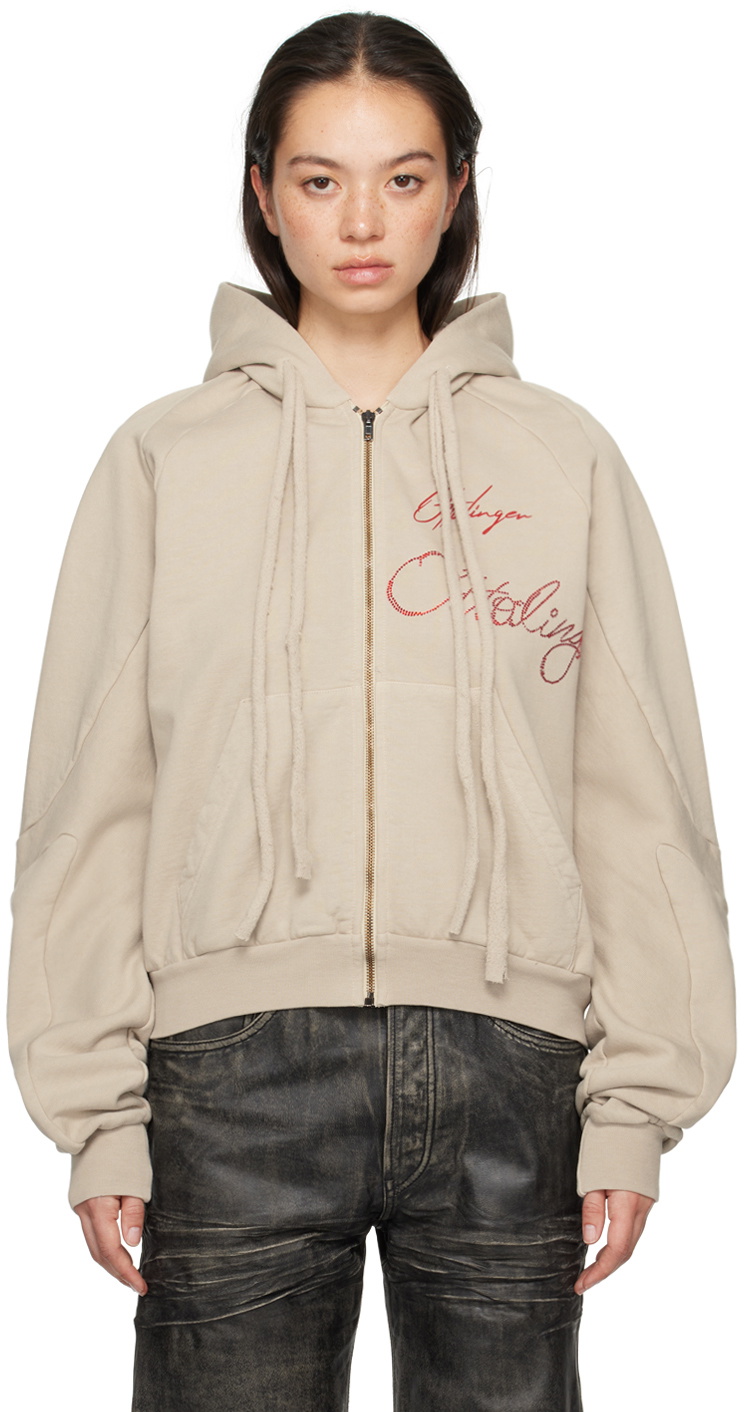 Ottolinger Blue Multiline Hoodie Ottolinger