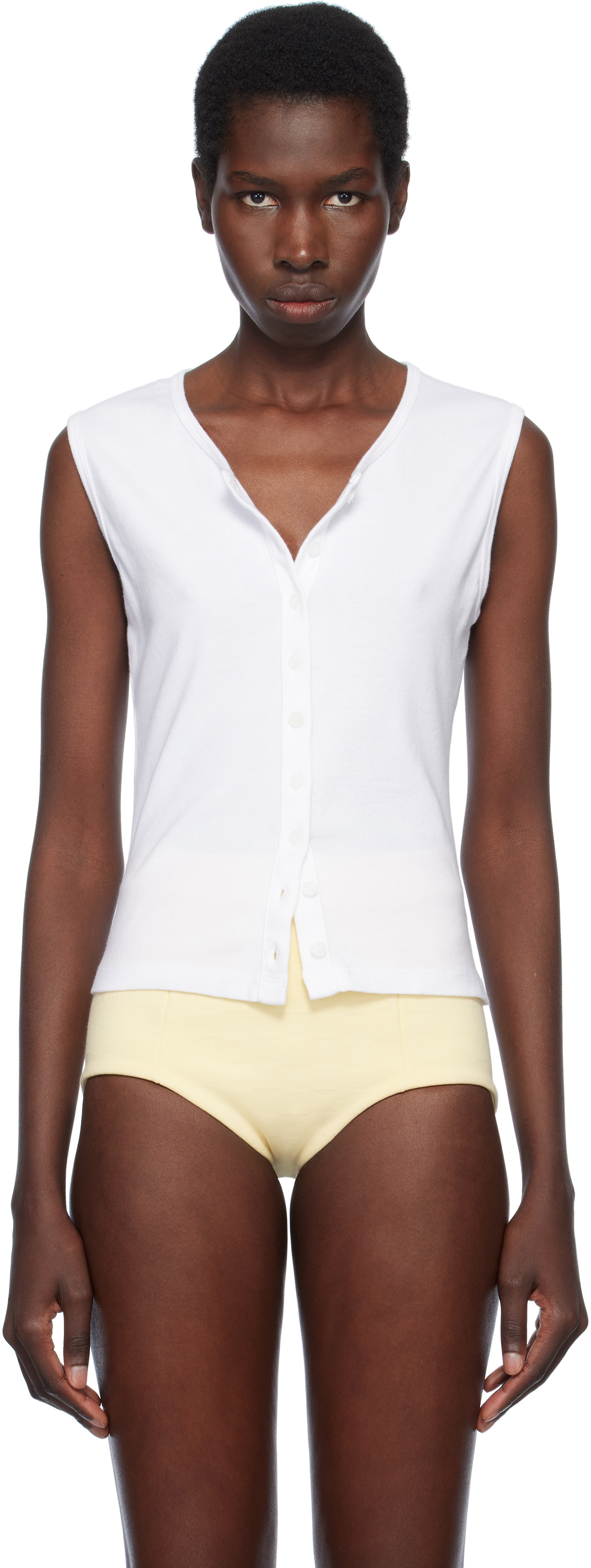 Gil Rodriguez White Sophie Sleeveless Top