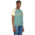 Nudie Jeans Off-White and Green Colors Sune T-Shirt