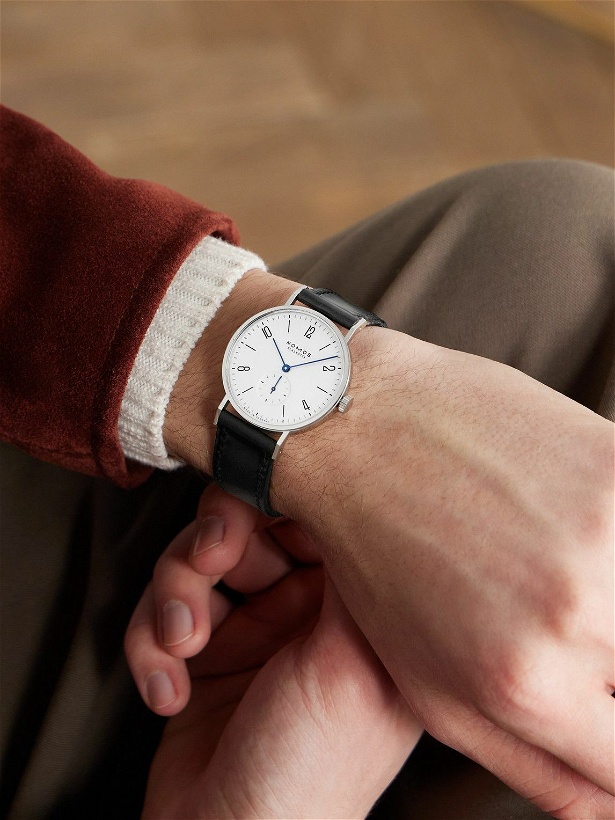 Photo: NOMOS Glashütte - Tangente Hand-Wound 35mm Stainless Steel and Leather Watch, Ref. 139