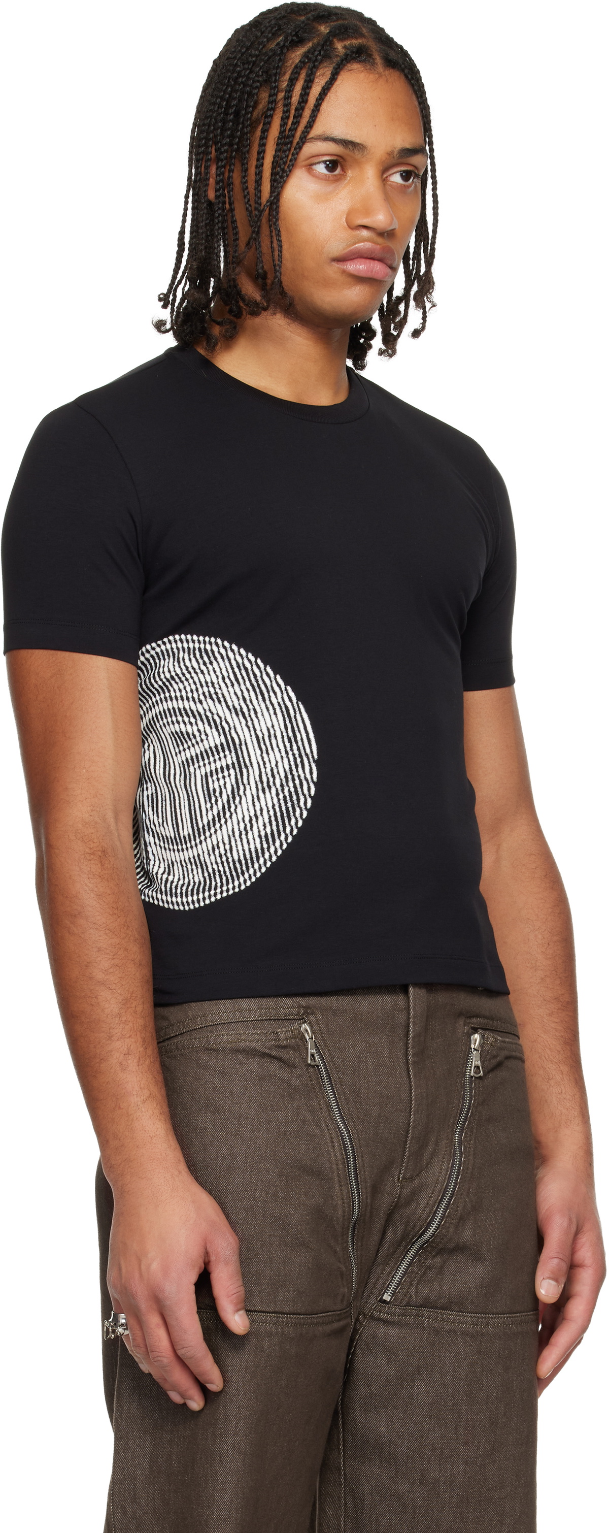 Jean Paul Gaultier Black 'The Laurel Stamped' Baby T-shirt Jean