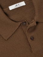 Mr P. - Merino Wool Polo Shirt - Brown
