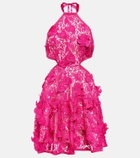 LoveShackFancy Bohima halter-neck lace midi dress