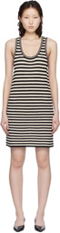 ANINE BING Black & Off-White Arie Minidress