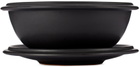 BKLYN CLAY SSENSE Exclusive Black Saturn Dinnerwear Cereal Bowl & Eggo Plate Set