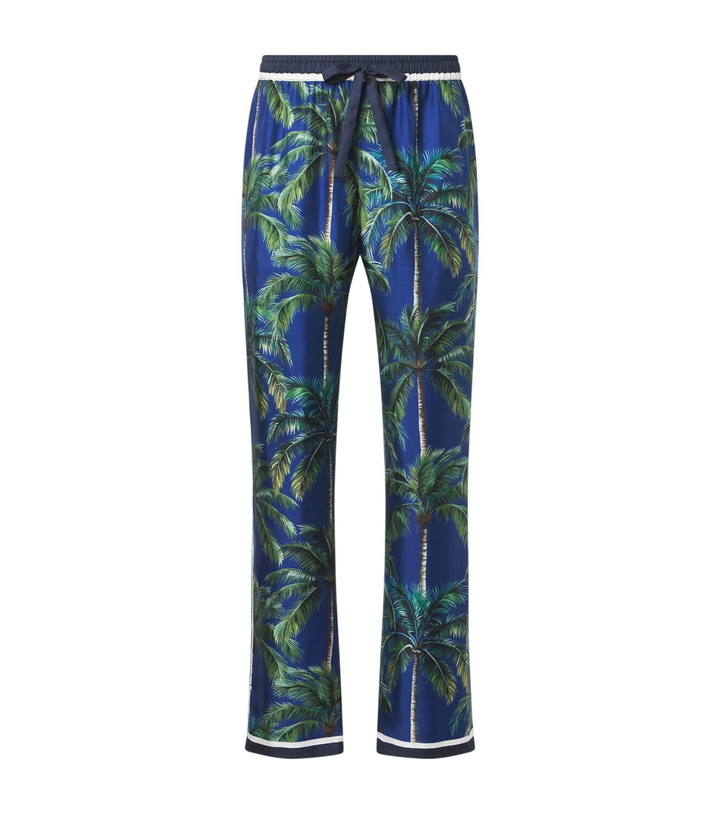 Photo: Dolce&Gabbana Printed silk twill straight pants
