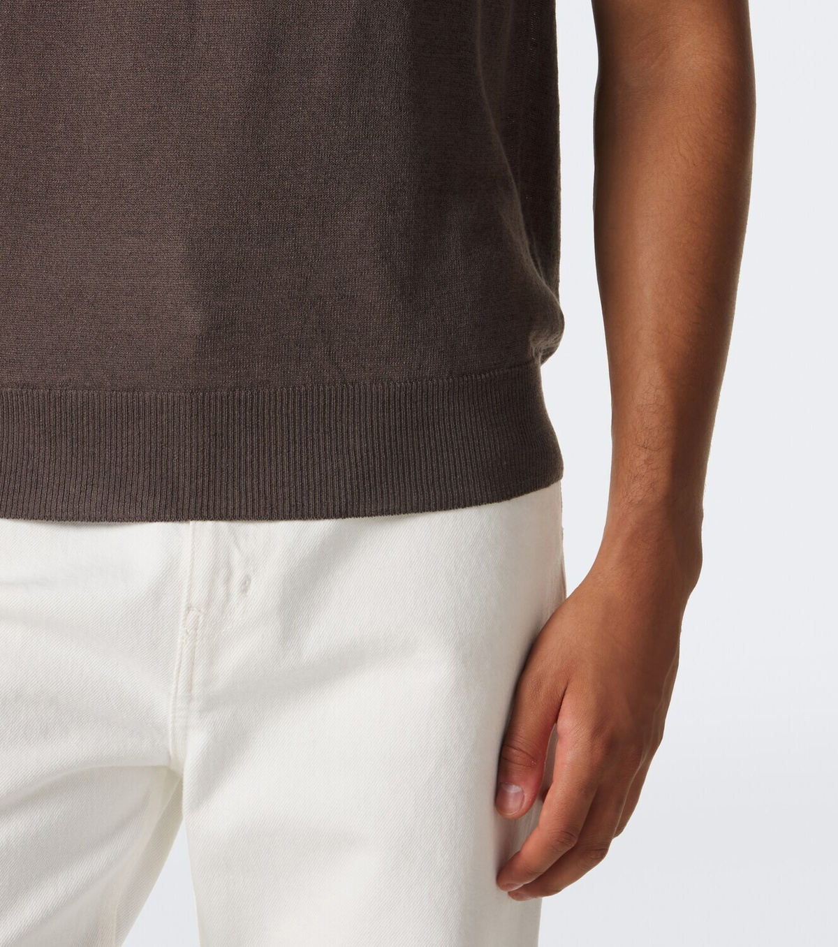Fedeli Knitted linen and cotton sweater