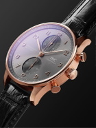 IWC Schaffhausen - Portugieser Automatic Chronograph 41mm 18-Karat Gold and Alligator Watch, Ref. No. IW371610