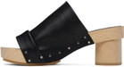 Lauren Manoogian Black Pleat Mules