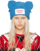 Charles Jeffrey LOVERBOY Blue Chunky Ears Beanie