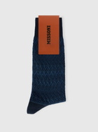 Missoni - Mid-length cotton-blend 3D zigzag socks, Men, Multicoloured