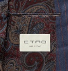 Etro - Slim-Fit Unstructured Striped Wool, Cashmere, Silk and Cotton-Blend Suit Jacket - Blue