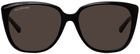 Balenciaga Black Cat-Eye Sunglasses