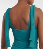 Alexandra Miro Audrey bow-detail belted swimsuit