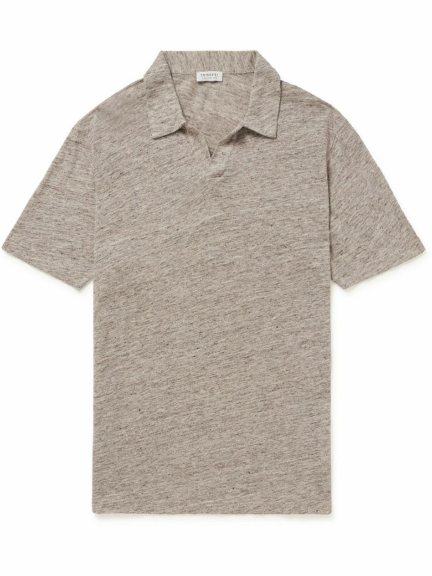 Photo: Sunspel - Slim-Fit Linen Polo Shirt - Neutrals