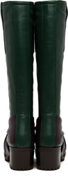 Kiko Kostadinov Green & Purple Knotted Riding Boots