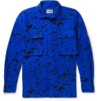 Cav Empt - Noise Printed Cotton-Flannel Shirt - Men - Blue