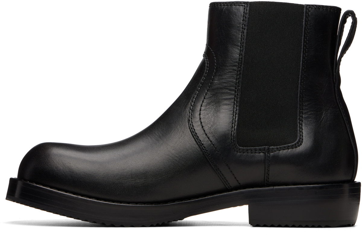 Dries Van Noten Black Buffed Leather Chelsea Boots