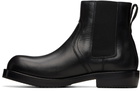 Dries Van Noten Black Buffed Leather Chelsea Boots