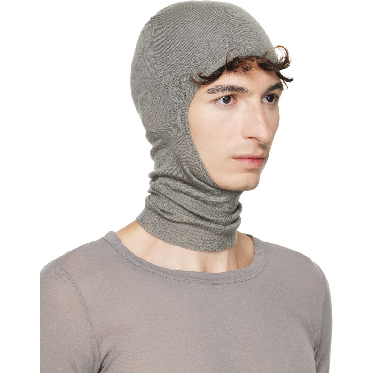 Rick Owens Taupe Tower Skull Balaclava