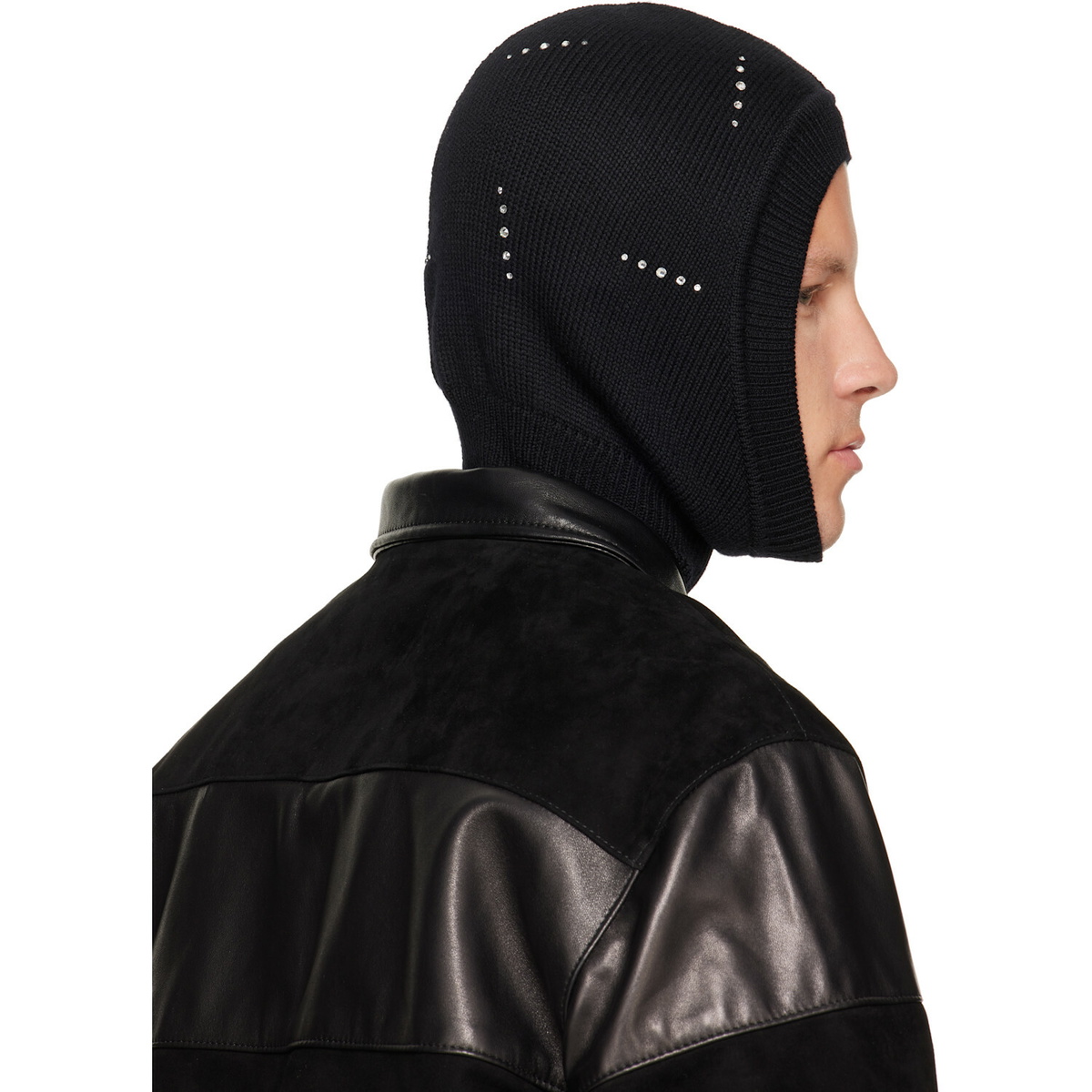 Ernest W. Baker Black Crystal Embellished Balaclava