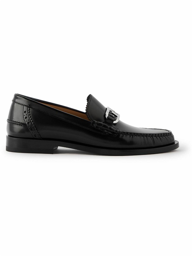 Photo: Fendi - Logo-Embellished Leather Loafers - Black