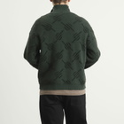Daily Paper Men's Monogram Knit Zip Cardigan in Rosin