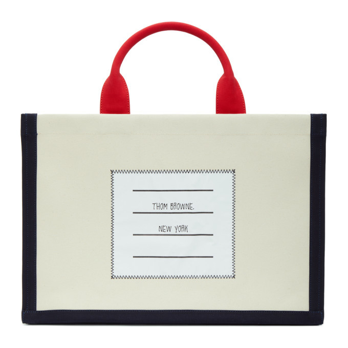 Photo: Thom Browne Off-White Squared Tote