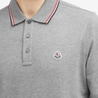 Moncler Men's Long Sleeve Polo T-Shirt in Grey