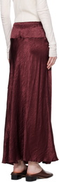 Lauren Manoogian Burgundy New Luster Maxi Skirt