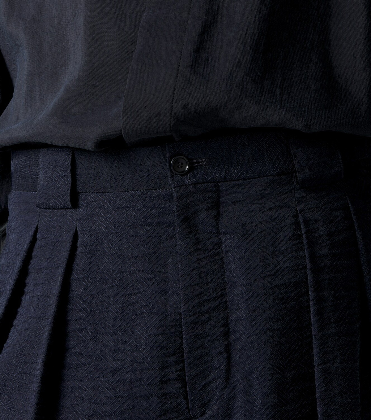 Giorgio Armani Pleated jacquard straight pants
