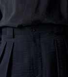 Giorgio Armani Pleated jacquard straight pants