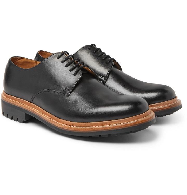 Photo: Grenson - Curt Leather Derby Shoes - Black