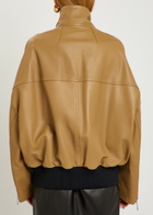 Khaite Hamett Leather Jacket Caramel