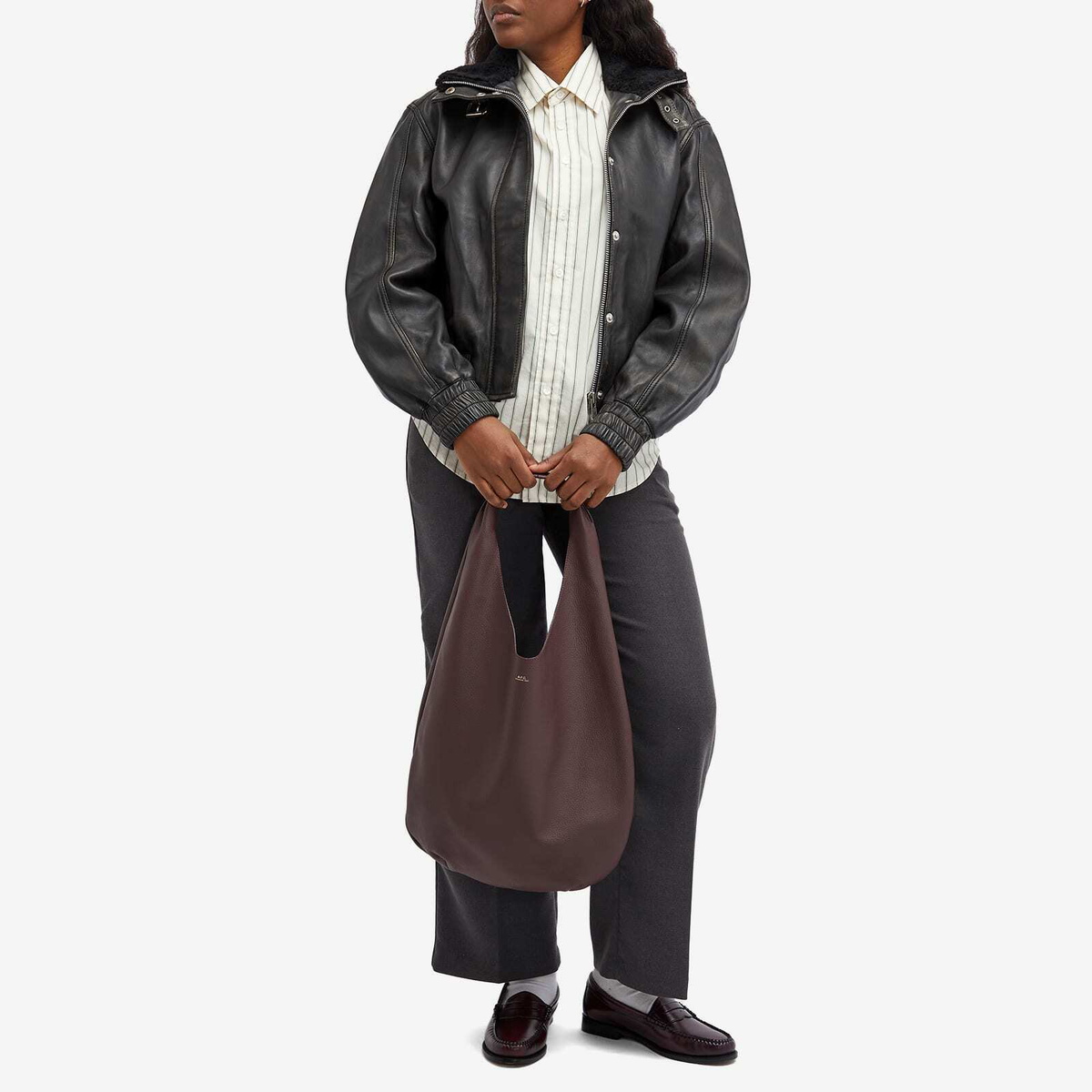 トートバッグ A.P.C. Le Neige Shopper Bag - A.P.C. - Leather - Brown A.P.C. Le Neige Tote Bag | Red | FARFETCH AO