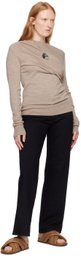 TOVE Beige Eleornore Long Sleeve T-Shirt